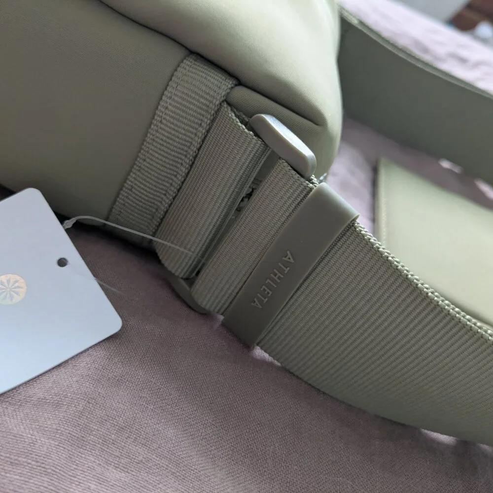 Athleta Diem Crossbody Bag / Purse & Wallet DUO in Olive Green (Two Items) NWT
